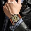 Orologio da Uomo alla Moda con Calendario Tendenza Orologio da Uomo d'Affari Orologio da Uomo Cubo d'Acqua Orologio da Uomo al Quarzo Orologio da Uomo Semplice Orologio in Pelle
