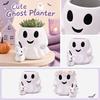 Resin Halloween Ghost Figurine Desktop Ornament Cartoon Craft Decoration Pot for Home Office Tabletop Display
