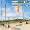 OIMG Telescopic Stainless Steel Single Rod Clothes Drying Rack