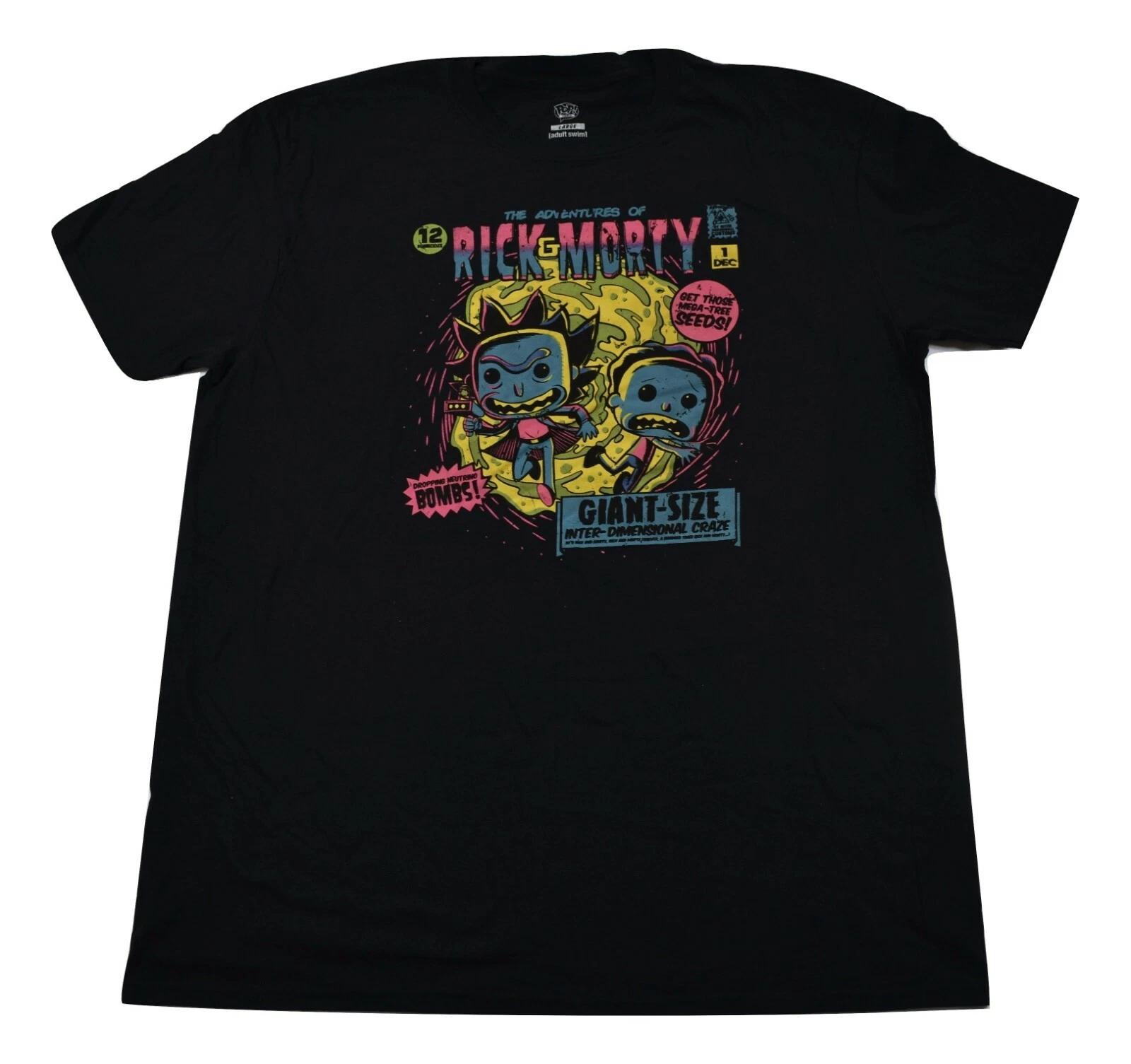 

Funko Pop Mens Adult Swim Rick & Morty Shirt New L S