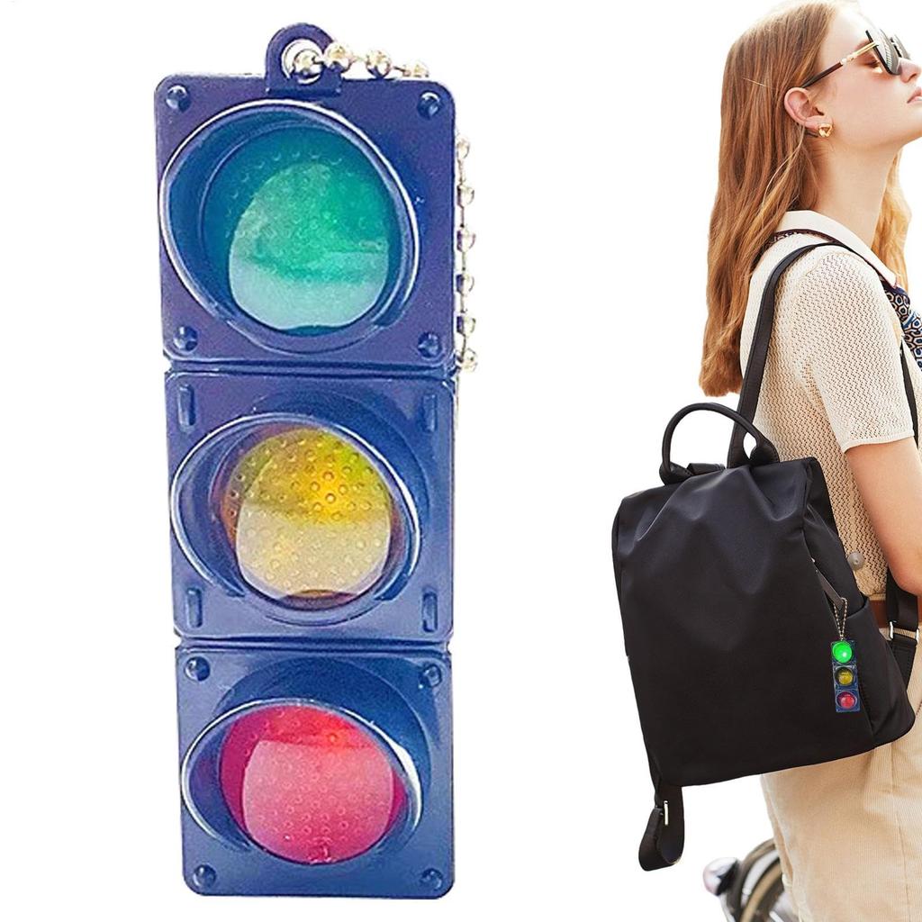 Traffic Light Shape Keychain, Traffic Light Keychain | Creative LED Light Keychain, Signal Lamp,