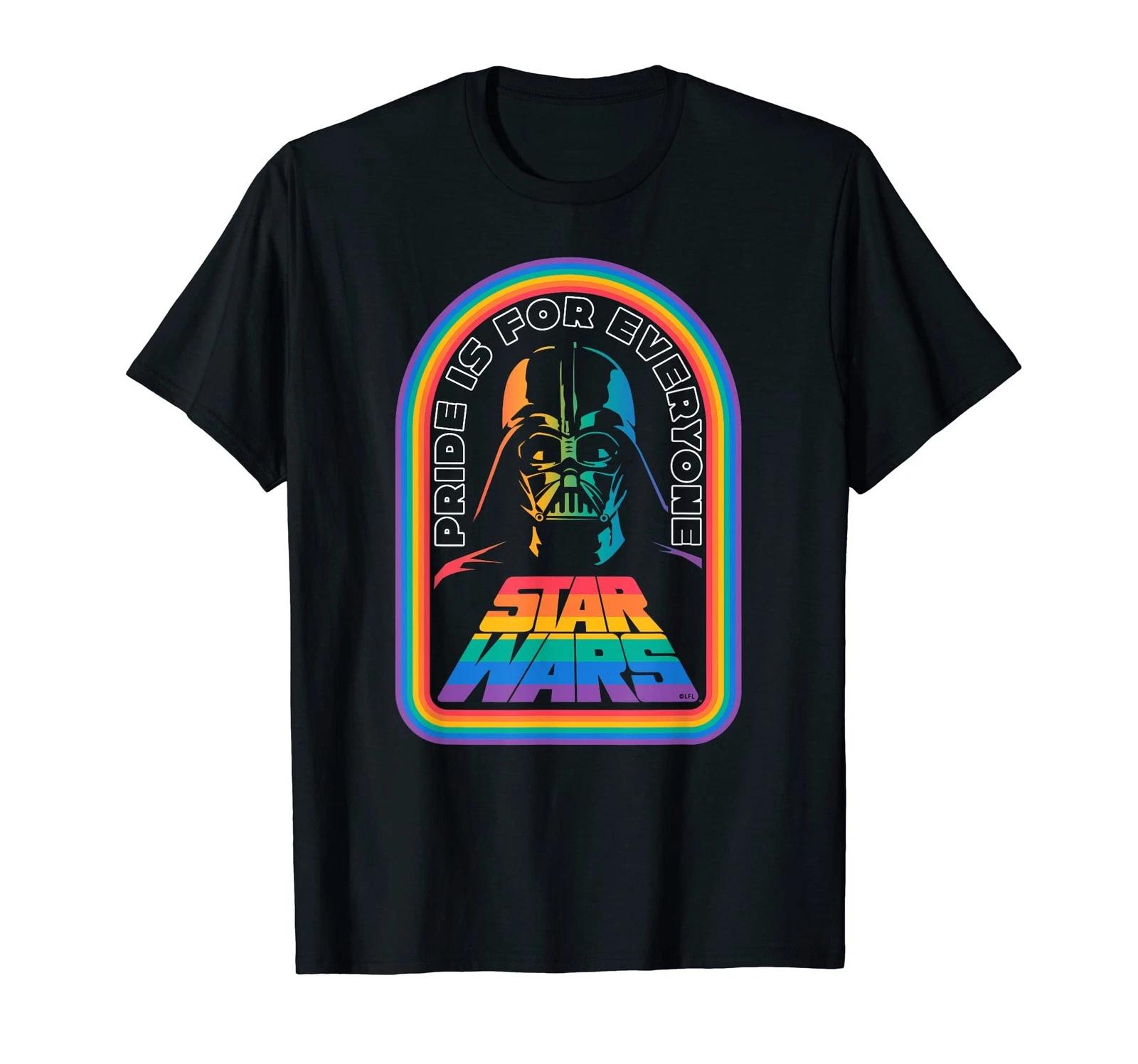Star Wars Pride Darth Vader Be One With The Force Rainbow T-Shirt_ S