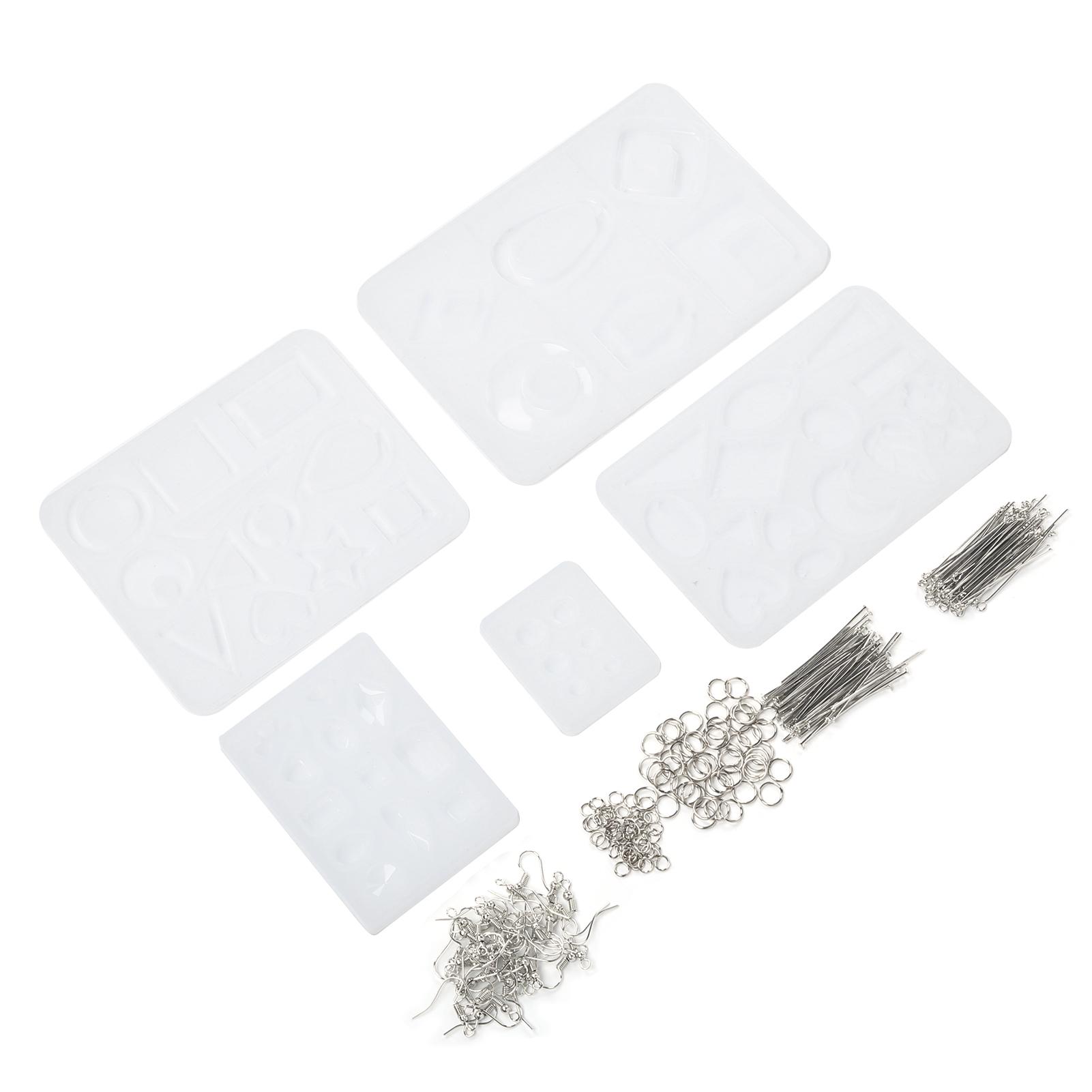 Crystal Epoxy Mold Kit Silicone DIY Jewelry Making Mould Pendant Necklace Craft Tool