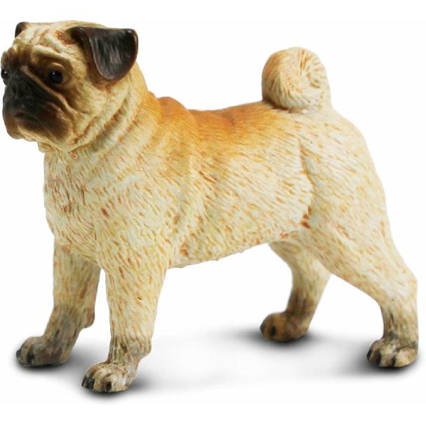 Safari Ltd. Pug Figurine - Realistic 2.75" Dog Figure - Educational Toy for Boys, Girls, and Kids Ages 3+