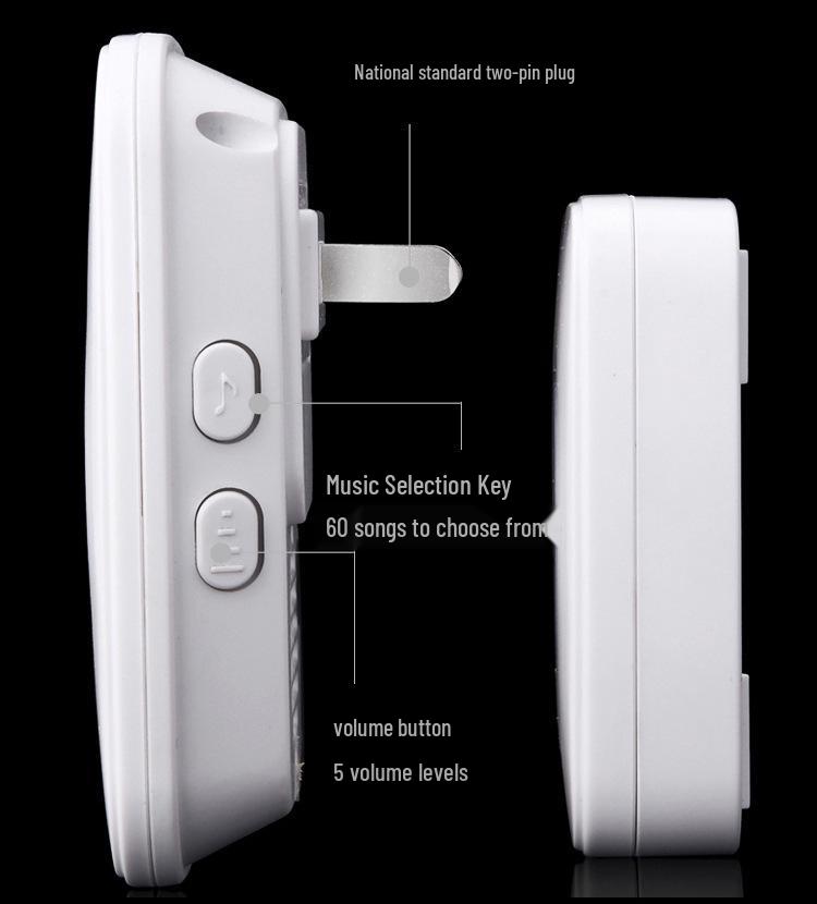 Kajia Si Wireless Doorbell with Long-Distance Remote, Waterproof Design, and Three Call Buttons for Home Use