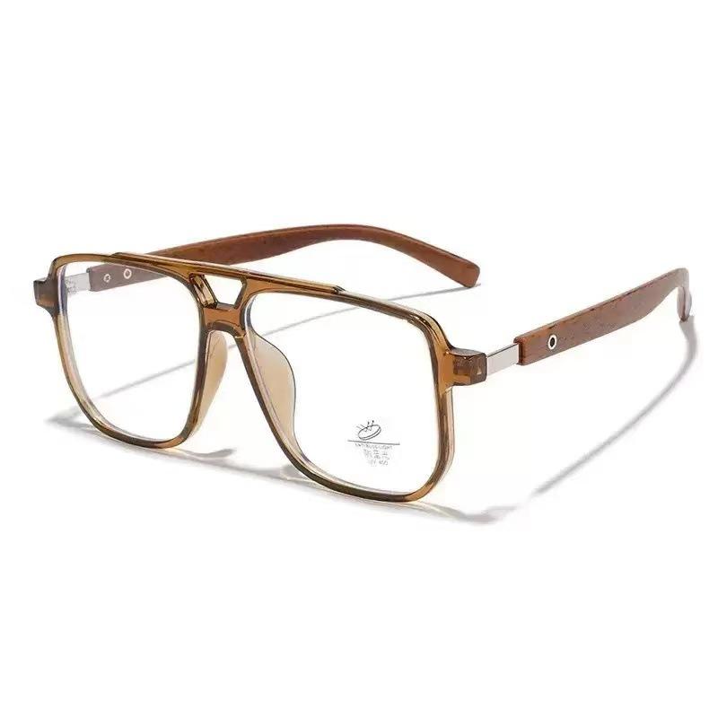 MM double-beam glasses for big faces, men's myopia can be matched with degrees, retro literary sense, large frame eye frame, women's