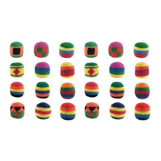 Handmade Sack, Set, Soft Juggling Balls Knitted Footbag Filled Throwing Beanbag Toys