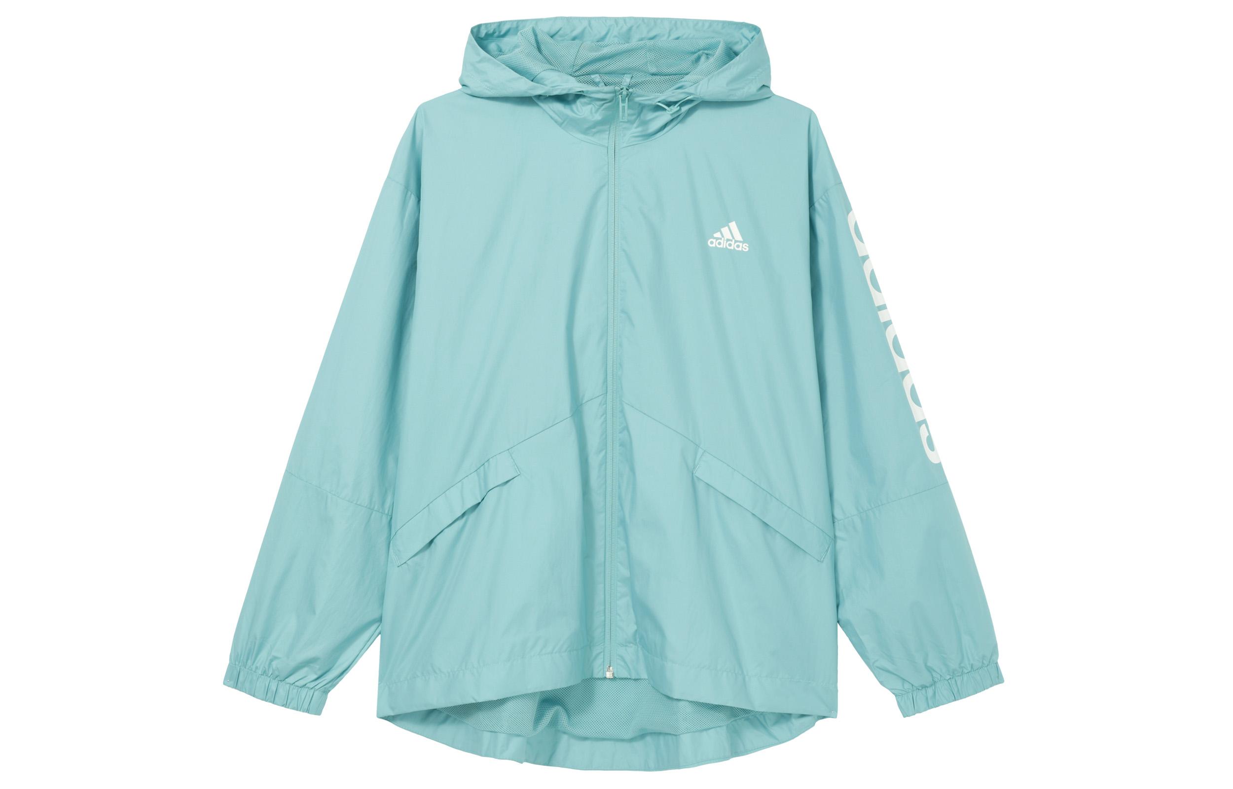 Adidas Jackets Women s Blue Hooded Moderate Other H07845 S