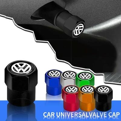 Voitures VW Pour Volkswagen 4 Pièces Bouchons de Valve de Pneu de Voiture Emblème Capuchon Métallique Étui Accessoires Style de Voiture Pour Volkswagen MK6 MK5 MK4 MK7 Gol