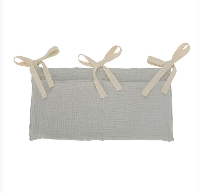 Baby Crib Organizer Cot Caddy Bed Storage Bag 2 Pockets Bedside Hanging Diaper Nursery Toys Bag Diapers Stroller Organize