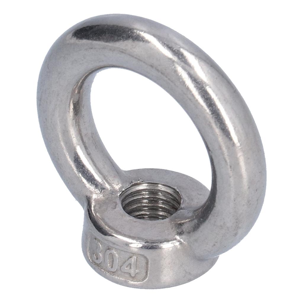 10Pcs Lifting Eye Nut Stainless Steel Ring Shape Fastener Tools for Forestry MachineryM3