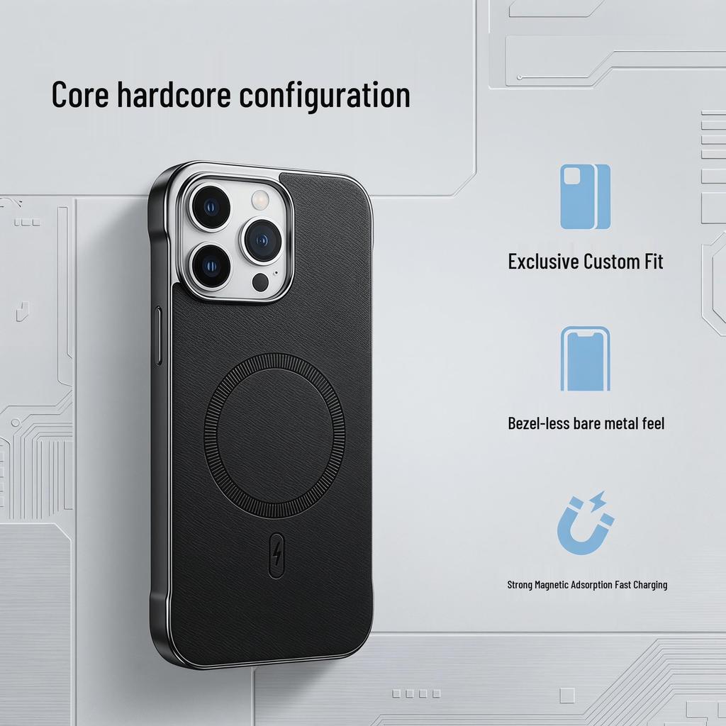 iPhone 17 Pro Max Magnetischer randloser fleckenresistenter Case, iPhone 14 Einfacher INS-Stil
