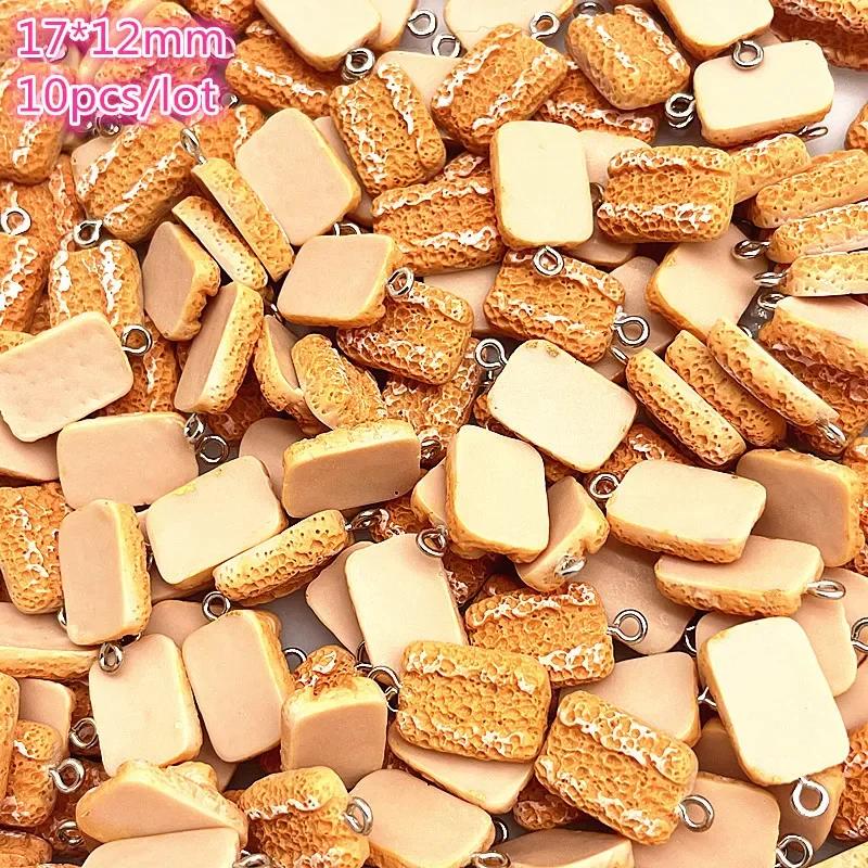 5-10pcs Hamburger Doughnut Cake Resin Beads for Jewelry Making Bracelet Charms Necklace Earring Pendant
