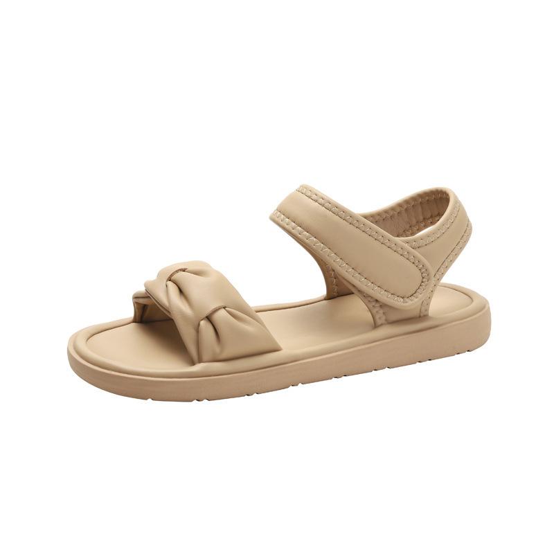 [Uncle Shoes] Flat-soled sandals fairy fairy style Roman shoes beach shoes 2025 soft-soled new summer break