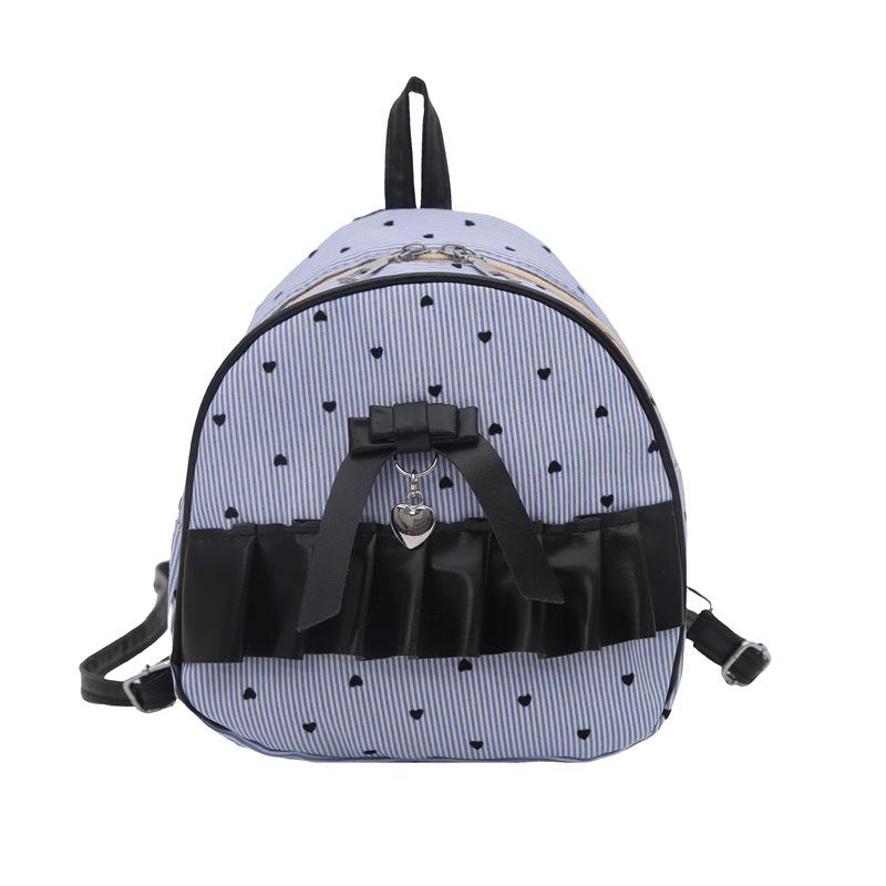 Niche design summer new backpack fashion temperament wind travel college wind oblique span bag синий