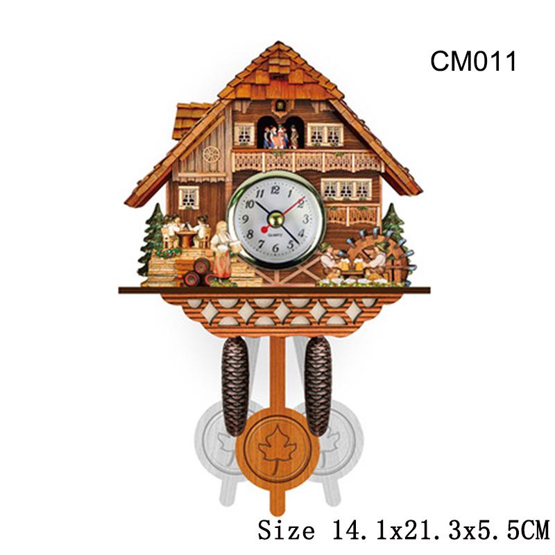 Cuckoo Clock Wall Clock Handicraft Vintage Wooden Cuckoo Tree House Clock For Bedroom Living Room Office Home Decoration