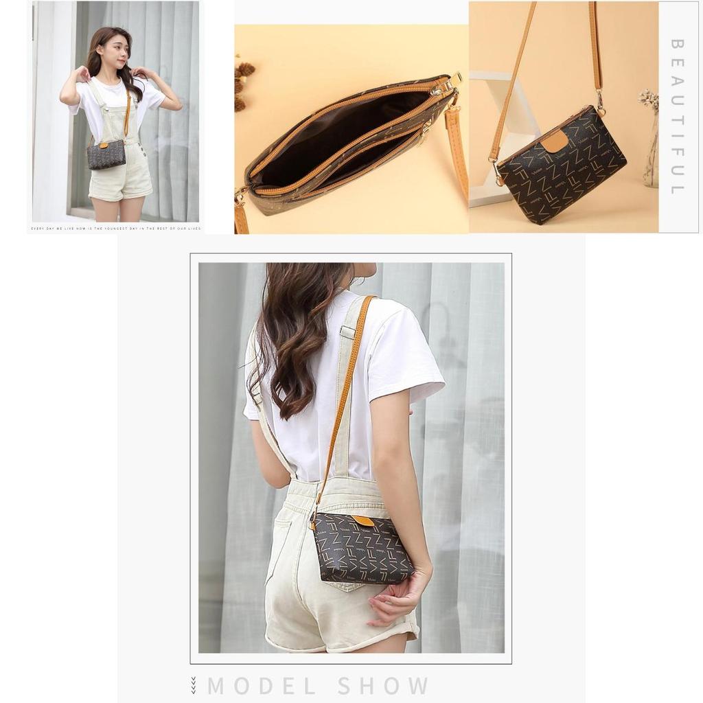 Small Square Crossbody Pvc Bag With Card And Coin Compartments