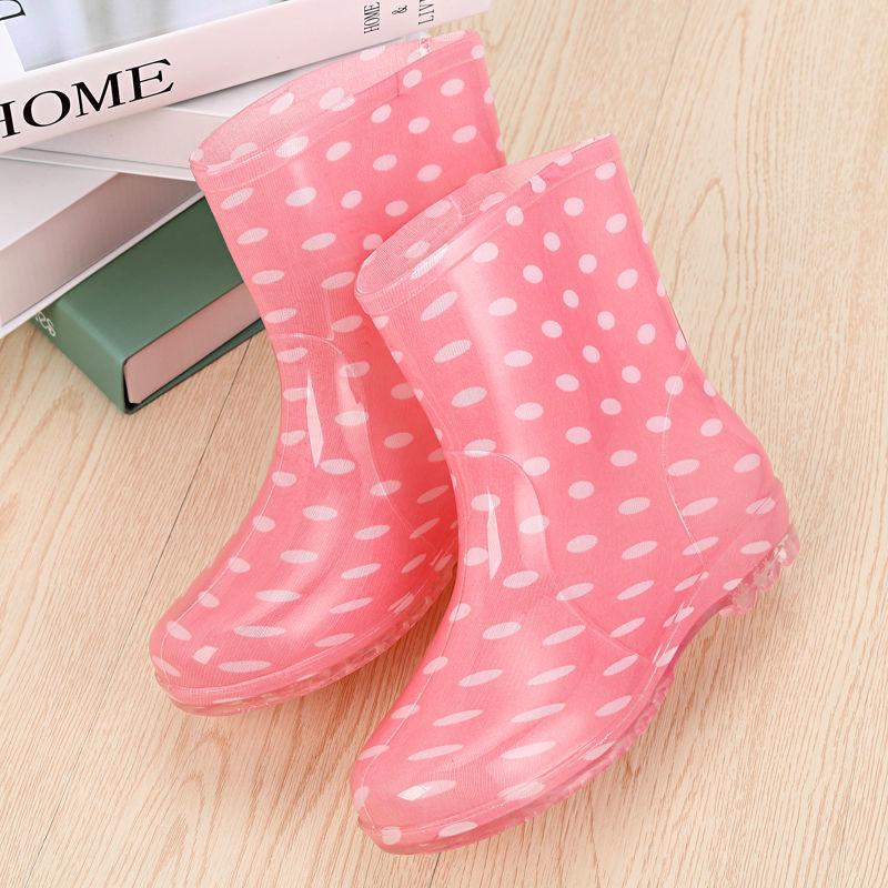 

Rain shoes women s fashion outer wear non-slip rain boots medium tube rubber shoes new overshoes low-top short tube anti-shoes 36