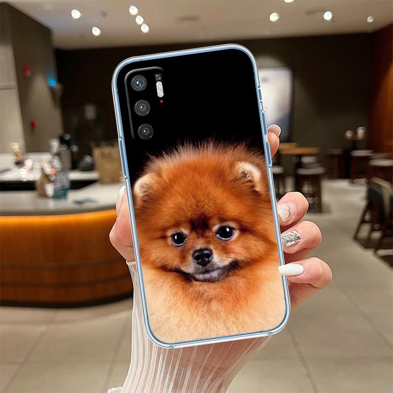 NH36 Pomeranian dog Transparent Phone Case for Samsung Galaxy A04 A04S A14 A23 A34 A54 M23 M33 M52 M53