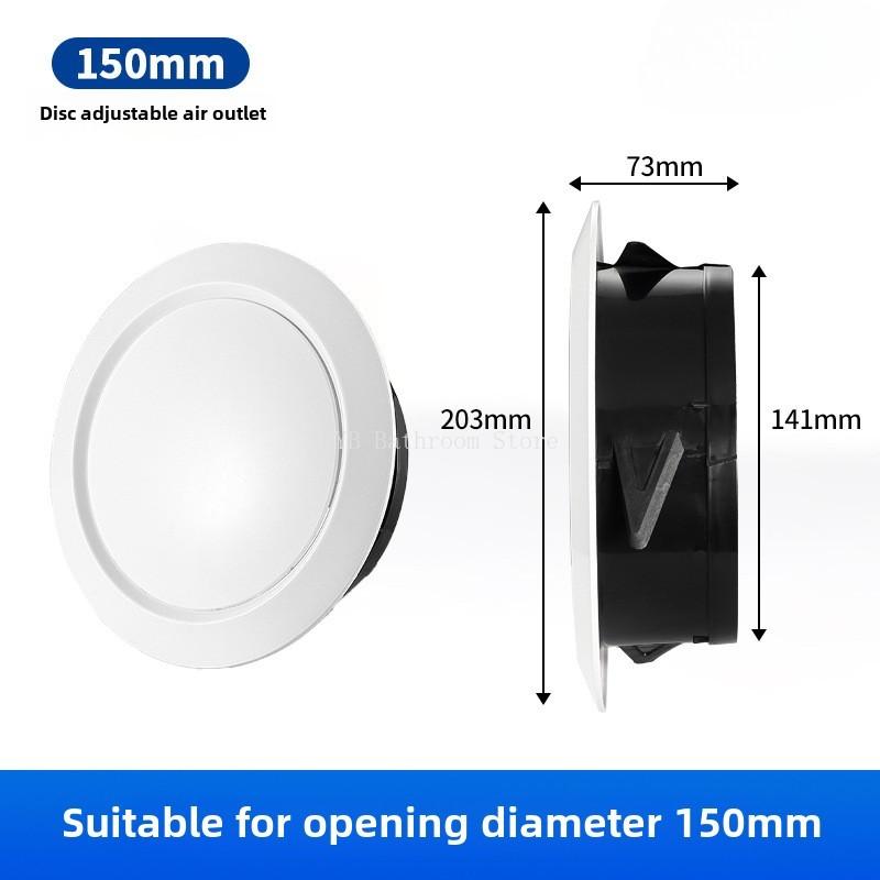 6 Types White Air Vent Extract Valve Grille Air Circulation Vents Cover 100/150mm Round Ducting Ventilation Cover Various Shapes