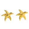 European and American INS Ocean Wind Simple Irregular Starfish Stud Earrings Plated 11K Gold Stainless Steel Waterproof Metal Earrings Women