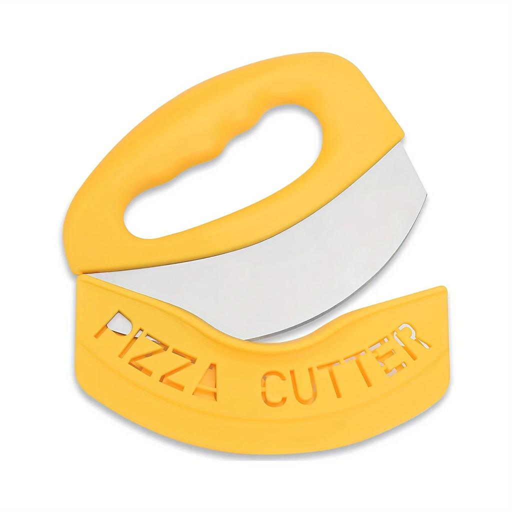 Damaly, Stainless Steel Pizza Cutter with A Finger Guard. The Blade Is Sharpened By CNC Technology and It Is Dishwasher-safe.