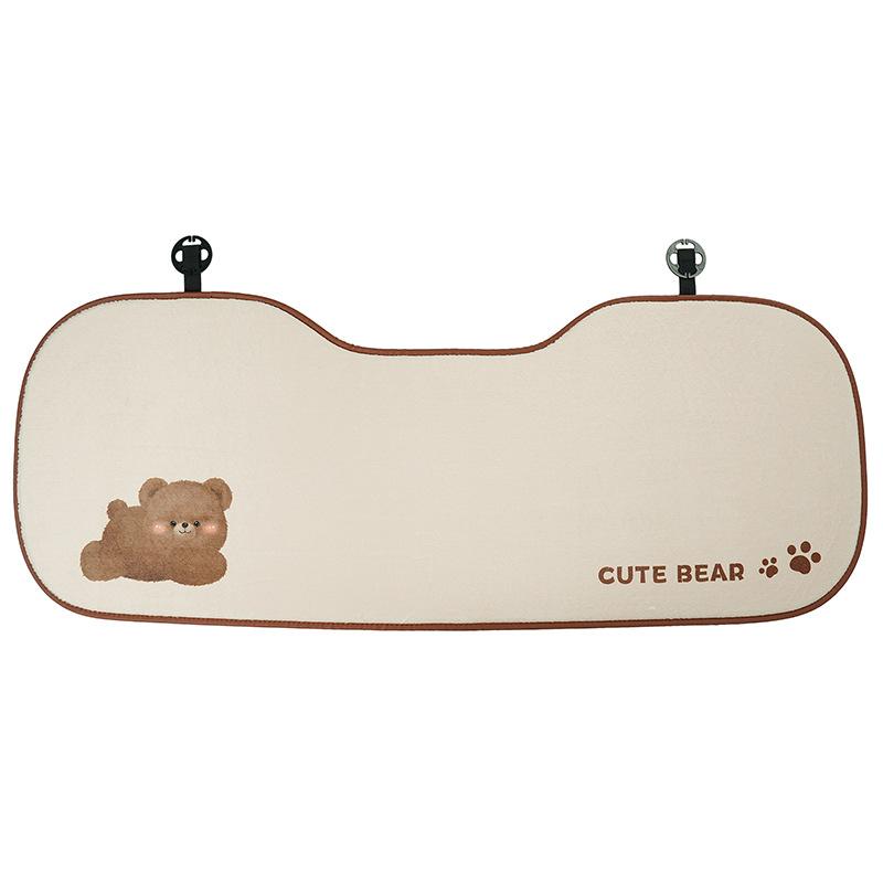 Cartoon Furry Cute Bear Plush Car Seat Covers Mat Universal Car Seat Cushion Car Pillow Auto Interior Accessories Seat Supports