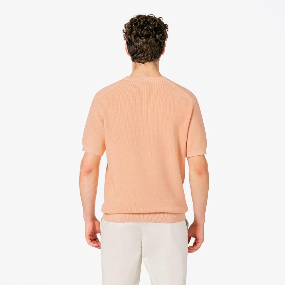 [lacoste] Men's Short-Sleeve Ribbed Crew Neck Pullover AH827E-56GIY0