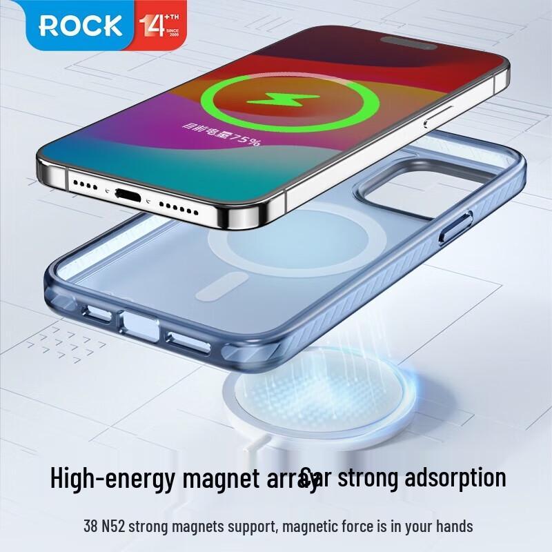 ROCK MagSafe Dual-Layer Skin-Feel Case for iPhone 15 Pro
