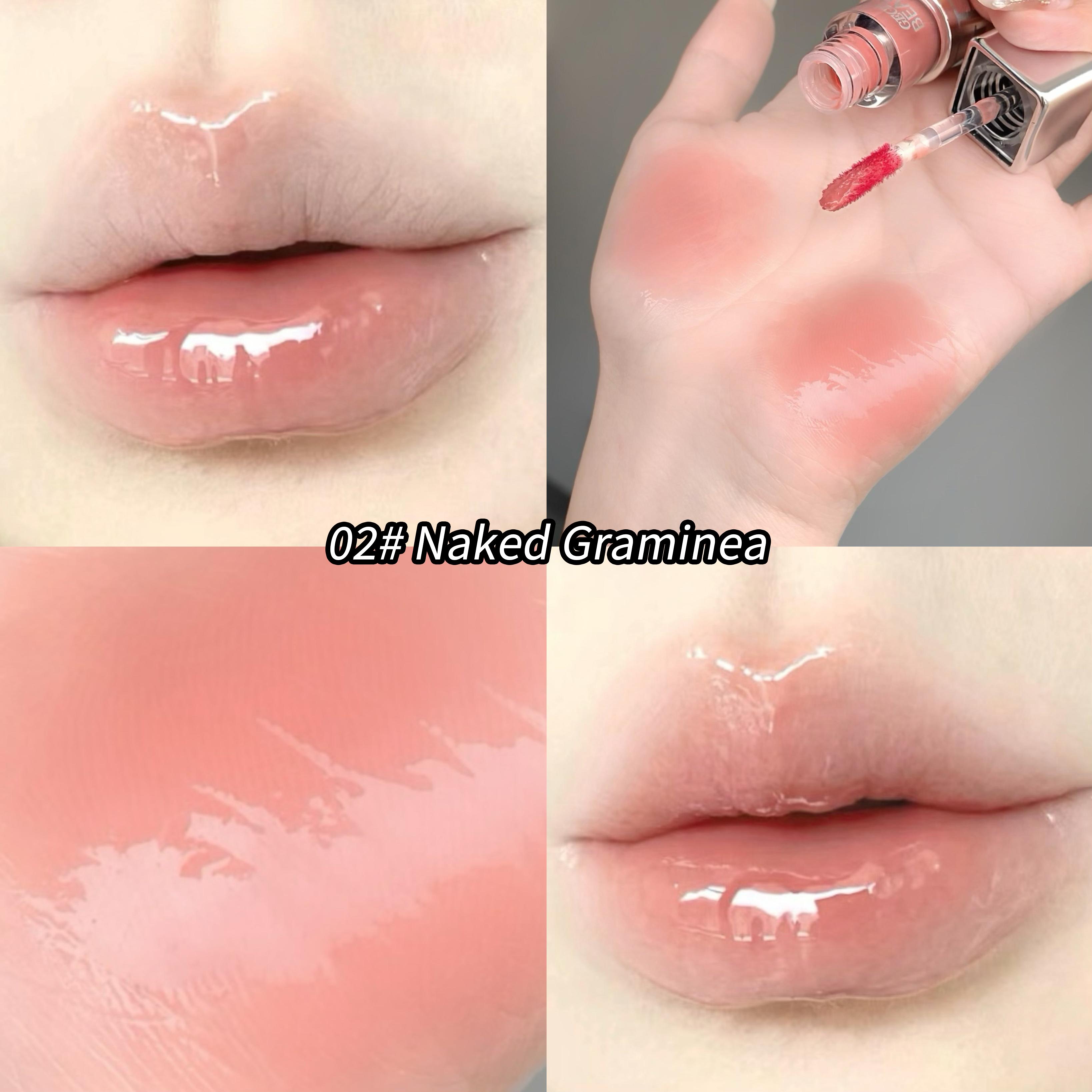

Gege Bear Mirror Water Lip Glaze Style Стойкий блеск для губ, увлажняющая гладкая, нелипкая помада для сияющих увлажненных губ