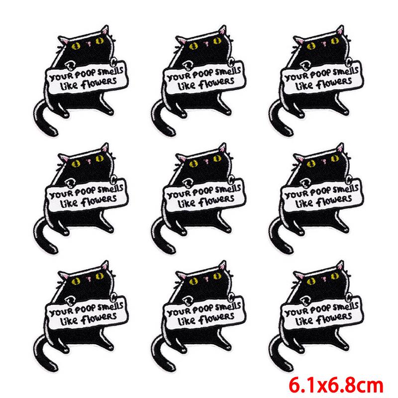 10 Pcs/lot Wholesale Embroidery Patch Iron On Patches For Clothing Patches On Clothes Jackets Decor Applique Sew Supplies