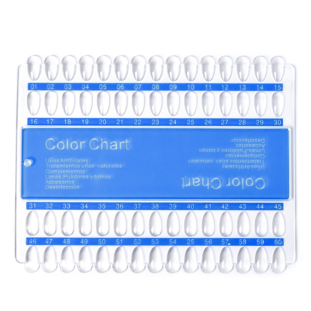 

KADS Nail Art 60 Советы Цветовая таблица Дисплей Сетки Практика Колесо для макияжа Накладные ногти Дисплей Советы Дизайн инструментов