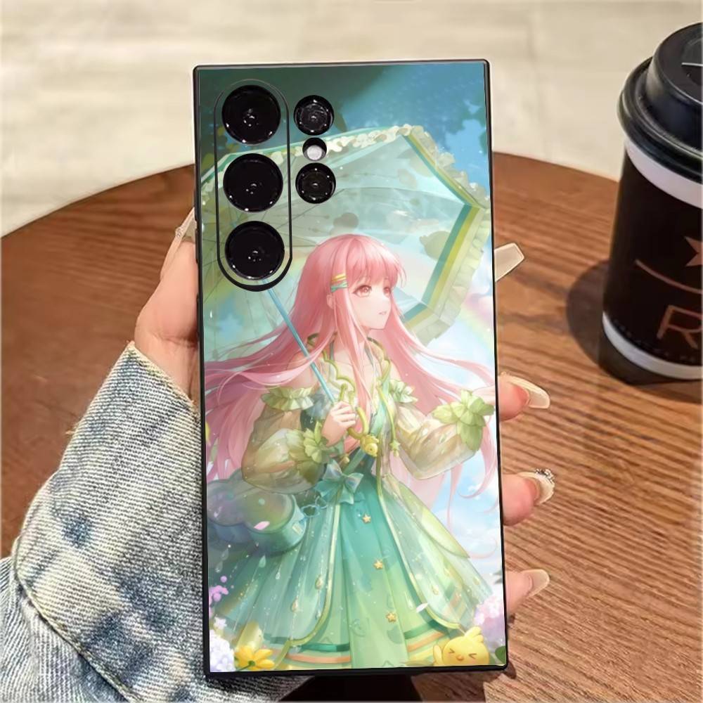 SSR Shin-ing Game N-Nikki-iES Fodral För Samsung S25,S24,S21,S22,S23,S20,Ultra,S26,Plus,Fe,Note,5G Svart Fodral