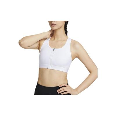Biustonosz sportowy Dri-Fit Swoosh zapinany z przodu, średnie wsparcie, bielizna damska, biały DD1206-100