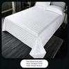 Satin Stripe Polyester Bedding Set Hotel‑Style 4‑Pieces Duvet Cover Kit
