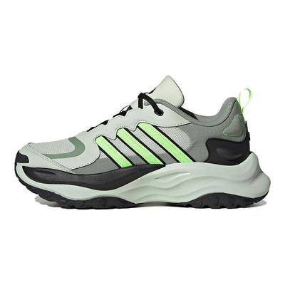 Maxxwavy Thick Sole Versatile Fabric Non-Slip Low-Top Casual Running Shoes Unisex Sneaker Black Green IF8750
