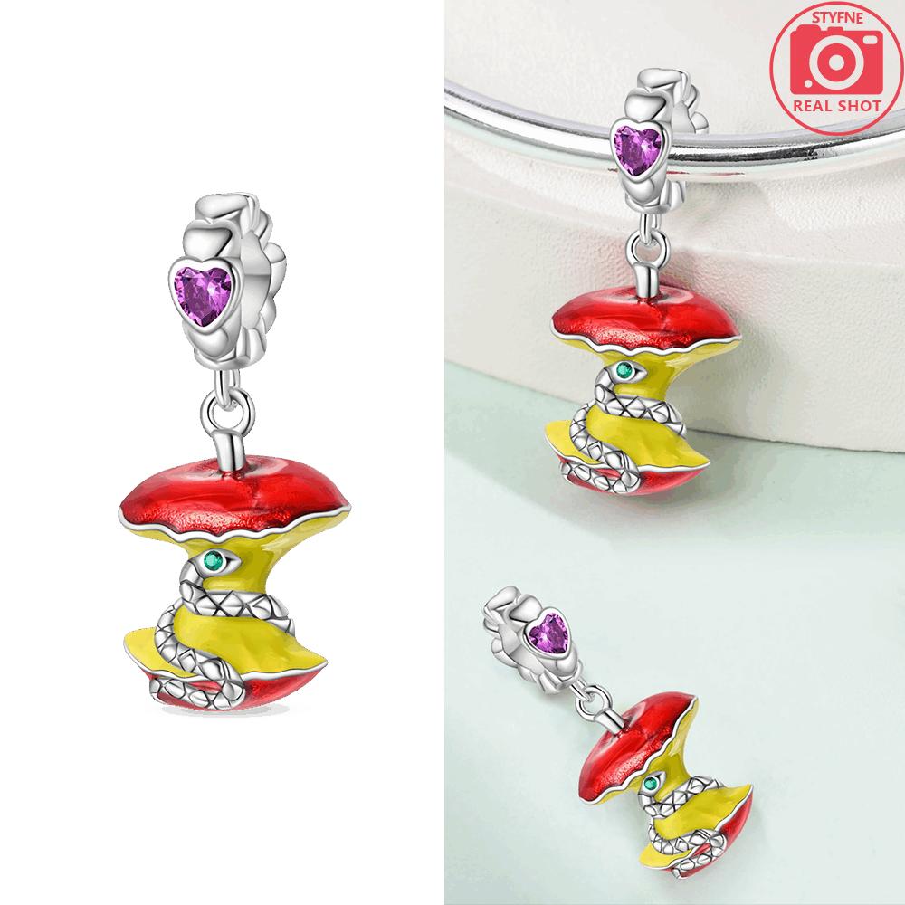 Exquisite Original Copper Strawberry Cherry Apple Avocado Fruit Charms Bead Fit Diy Bracelet Birthday Jewelry Fine Gift