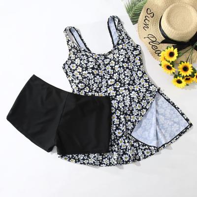 Nuovi Costumi da Bagno 2024 Tankini Stampa Margherita Costumi da Bagno Donna Costume da Bagno Vita Alta Costume da Bagno Due Pezzi Donna Abbigliamento da Spiaggia con Pantaloncini