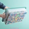 Kids Toy Storage Organizers Box Clear Box with Building Plate for Home Use