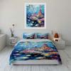Colorful Underwater Castles Scene. Bedding Sets Duvet Cover Sets Duvet Covers Pillowcases(1 * Duvet Cover 2 * Pillowcases Without Duvet Insert)