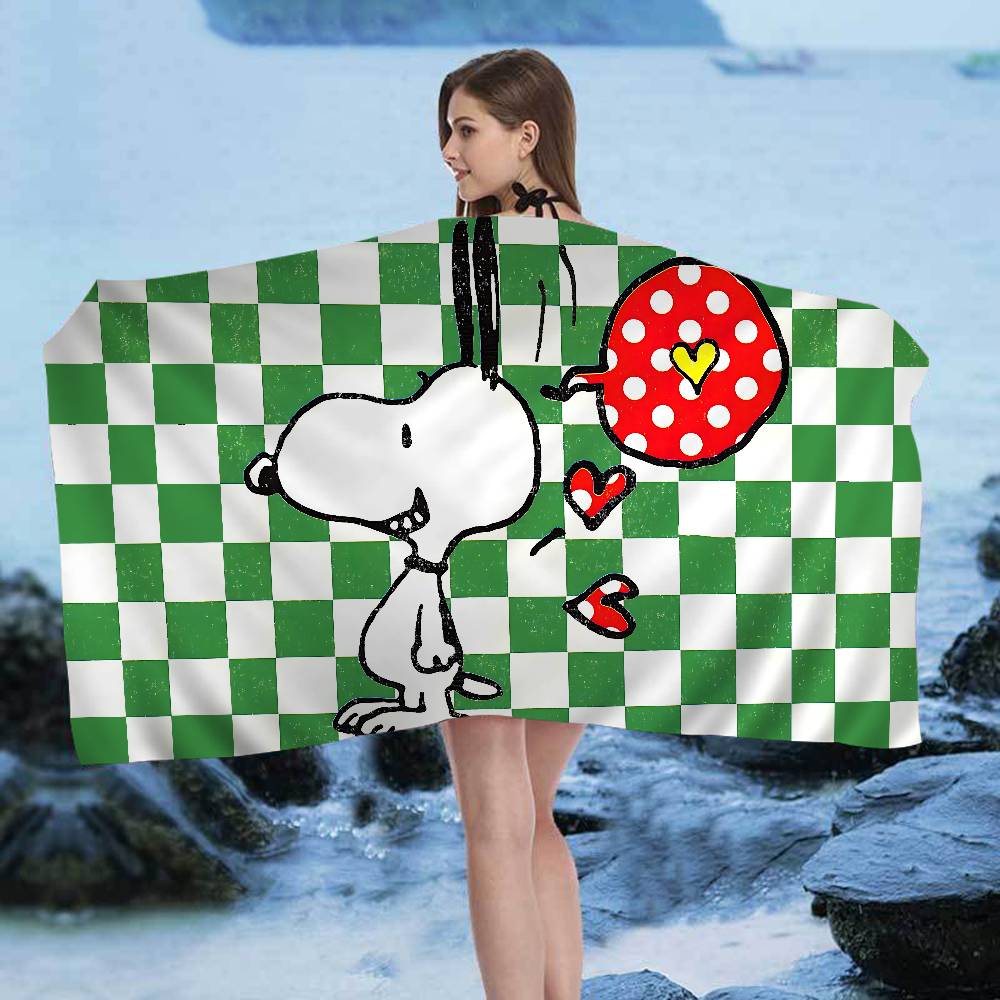 Asciugamano da Bagno Cane Carino S-Snoopy Microfibra Morbido Assorbente Traspirante Per Bambina Bambini Asciugamano da Spiaggia Decorativo Cartoon