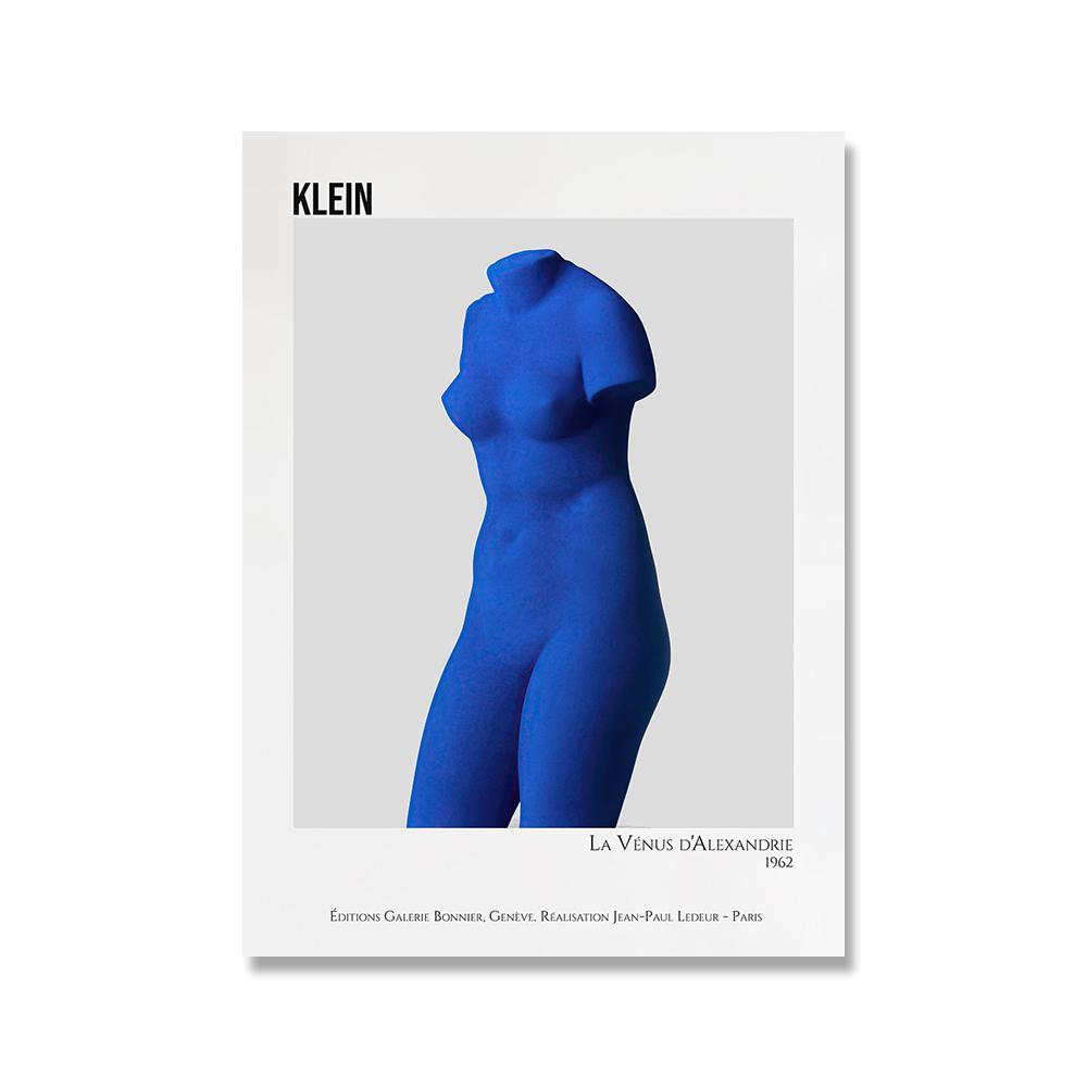 

Абстрактная скульптура на холсте, бохо Матисс, Pantone, принт для настенного искусства, украшение для дома, абстрактная синяя обнаженная скульптура 21x30cm No Framed