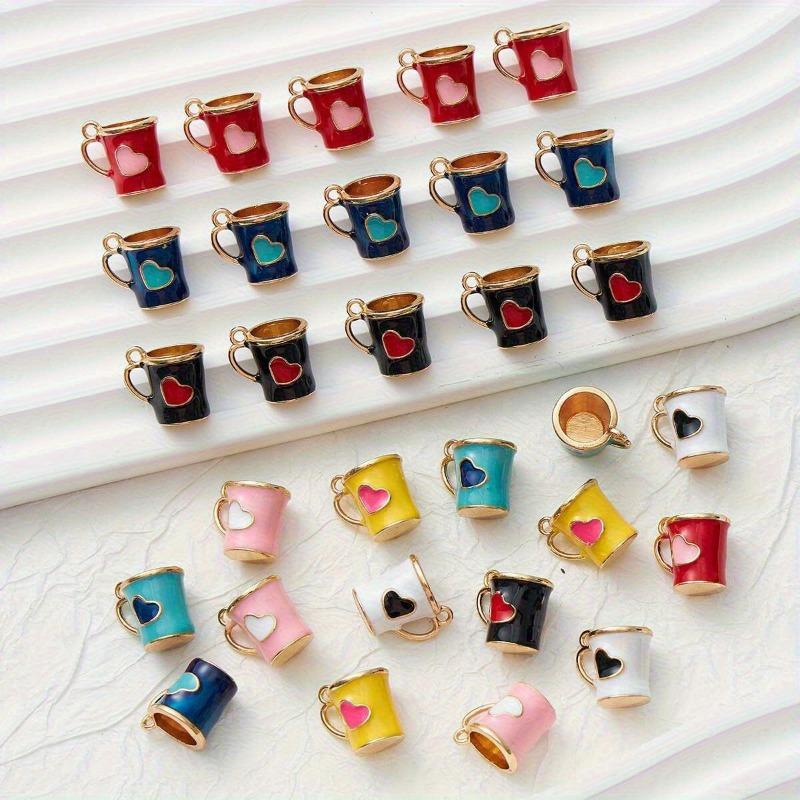 Mini Love Water Cup Drop Oil Alloy DIY Pendant Earrings Bracelet Accessories