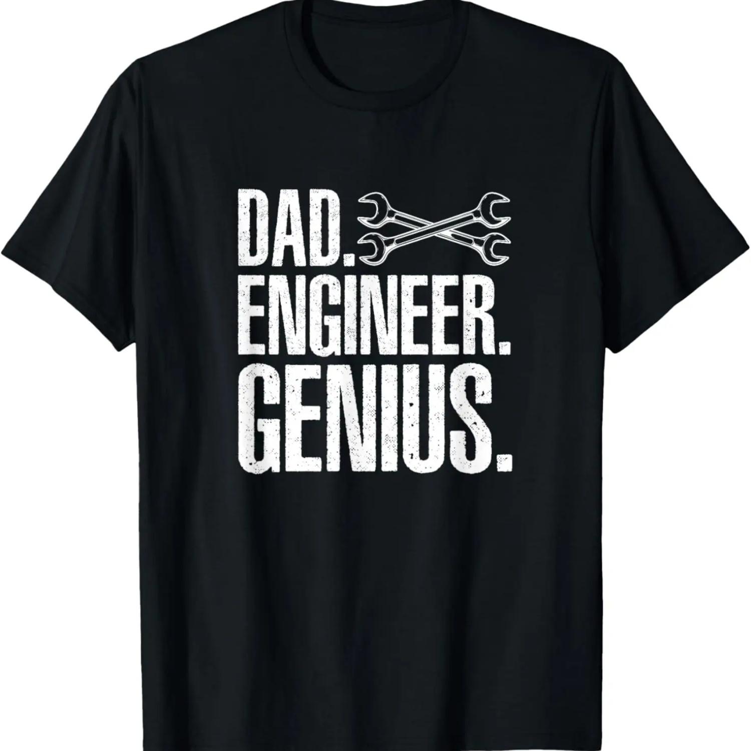 

Dad Engineer Funny Mechanic Engineer Father s Day T-Shirt XXXXXL чорний