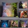 Movie W-Wicked 2025 Pillow Case Square Double-Sided Printing Short Plush Sofa Cushion Cover Bedroom Bedside Pillow
