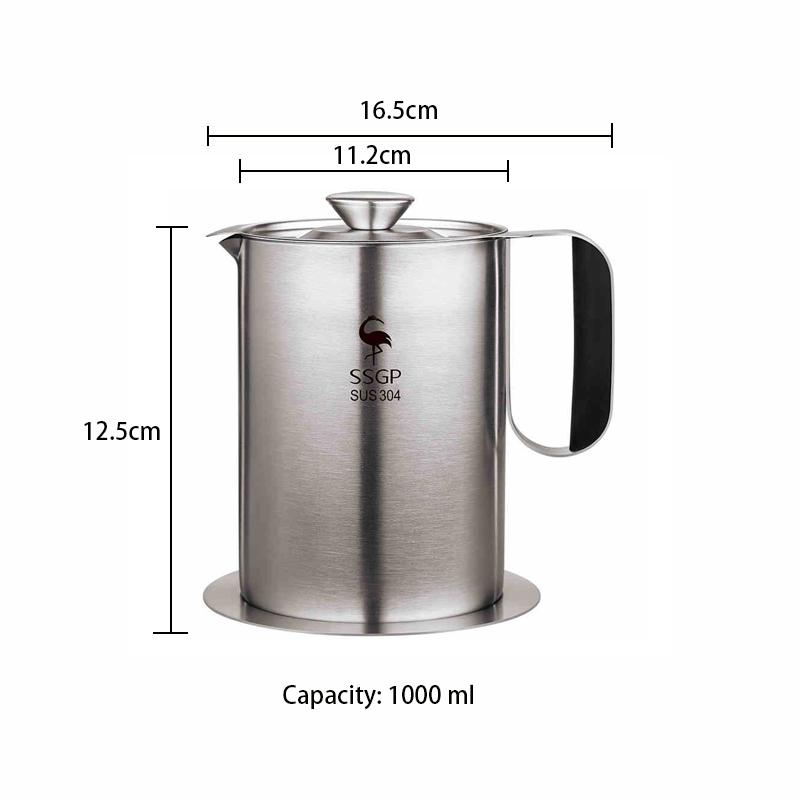 Oil Filter Pot Kitchen Household Large Capacity Filter Oil Slag Oil Separator Oil Bottle Multi-function Kitchen Filter Pot