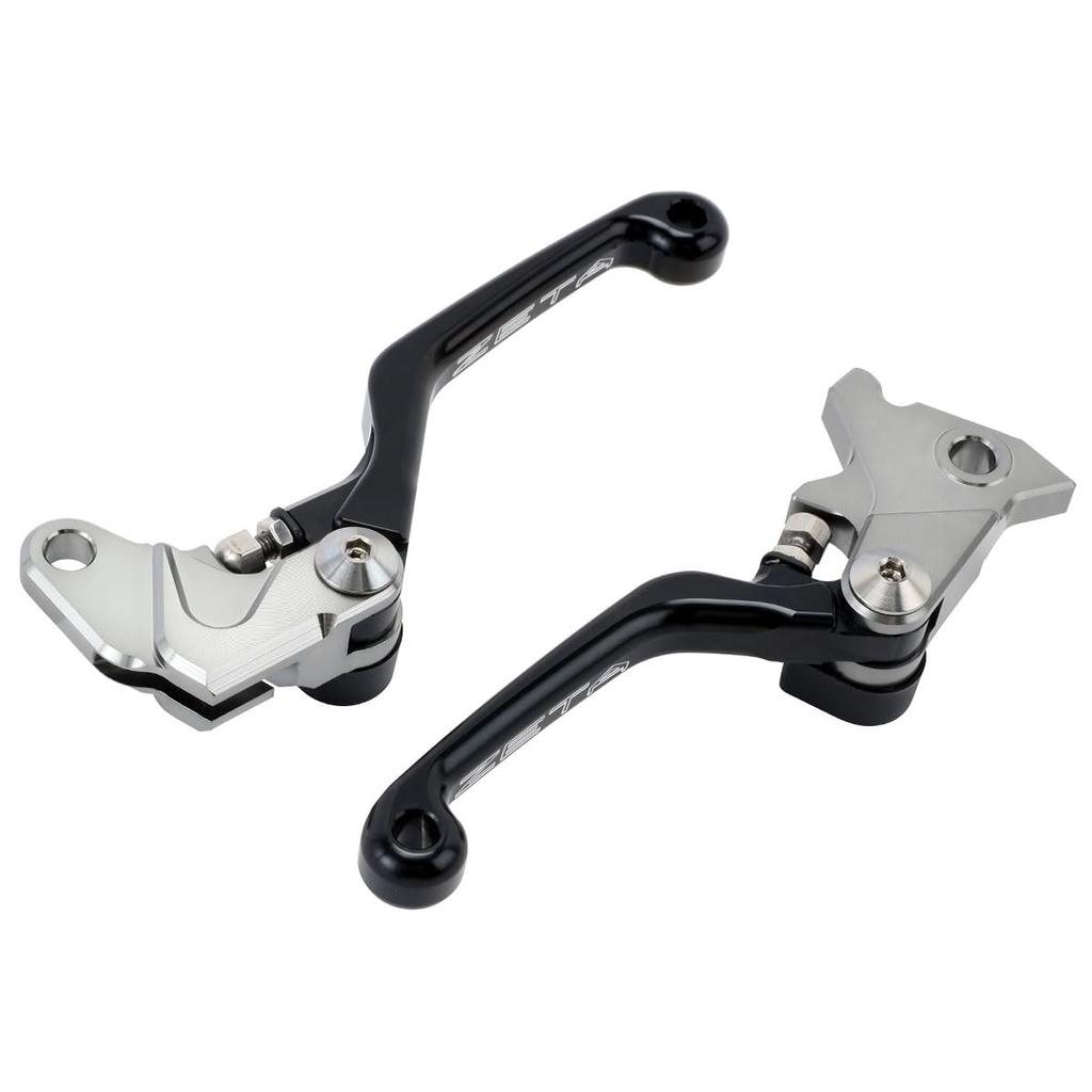 ZETA RACING Pivot Lever Set CP for Forward Infinitely Adjustable Lever Fully Color Anodized Dirtfreak F5066 3-Finger WR250R/X, SEROW, TRICKER, XT250X,