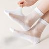 Calcetines Cortos de Verano Finos para Mujer, Antibacterianos y Desodorantes, con Malla, Transpirables, Antideslizantes y Talones que No se Bajan, Calcetines Cortos Tipo Barco
