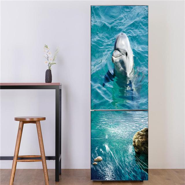 Underwater World Fish Sticker For Fridge Door Adhesive Waterproof Furniture Decoration Poster Wall Decal Kids Room Home Decor