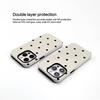 Polka Dot Phone Case, Compatible with Apple 14/15Pro Max/16, Two-in-One Design
